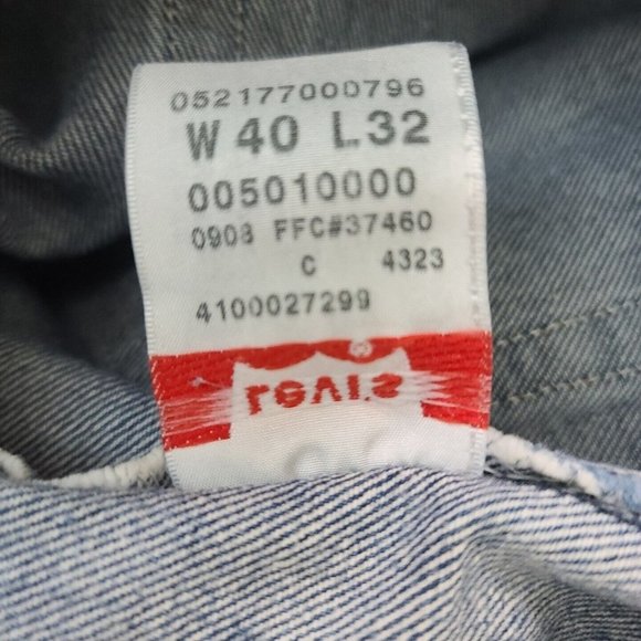 Levi's 501 Men's Original Fit Jeans Size 40x32 Blue 100% Cotton Button Fly - Picture 11 of 12